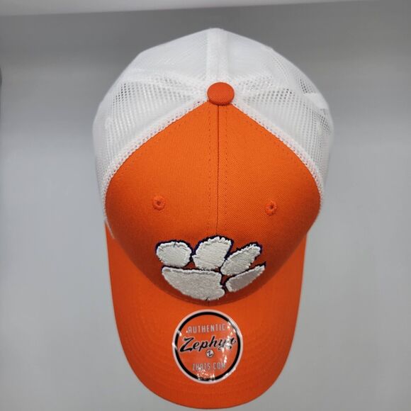 Zephyr Clemson Tigers Unisex Adult Trucker Hat Adjustable Hat Mesh Back Orange - Picture 6 of 12